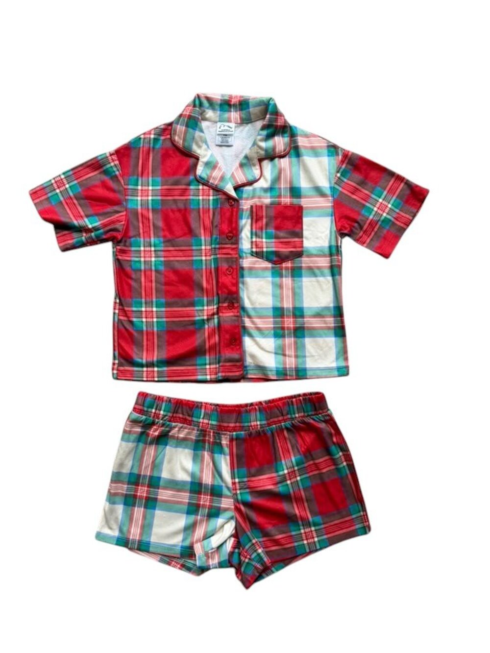 Art Class Kids Size 8 Red Green Plaid Pajama Set New Without Tags